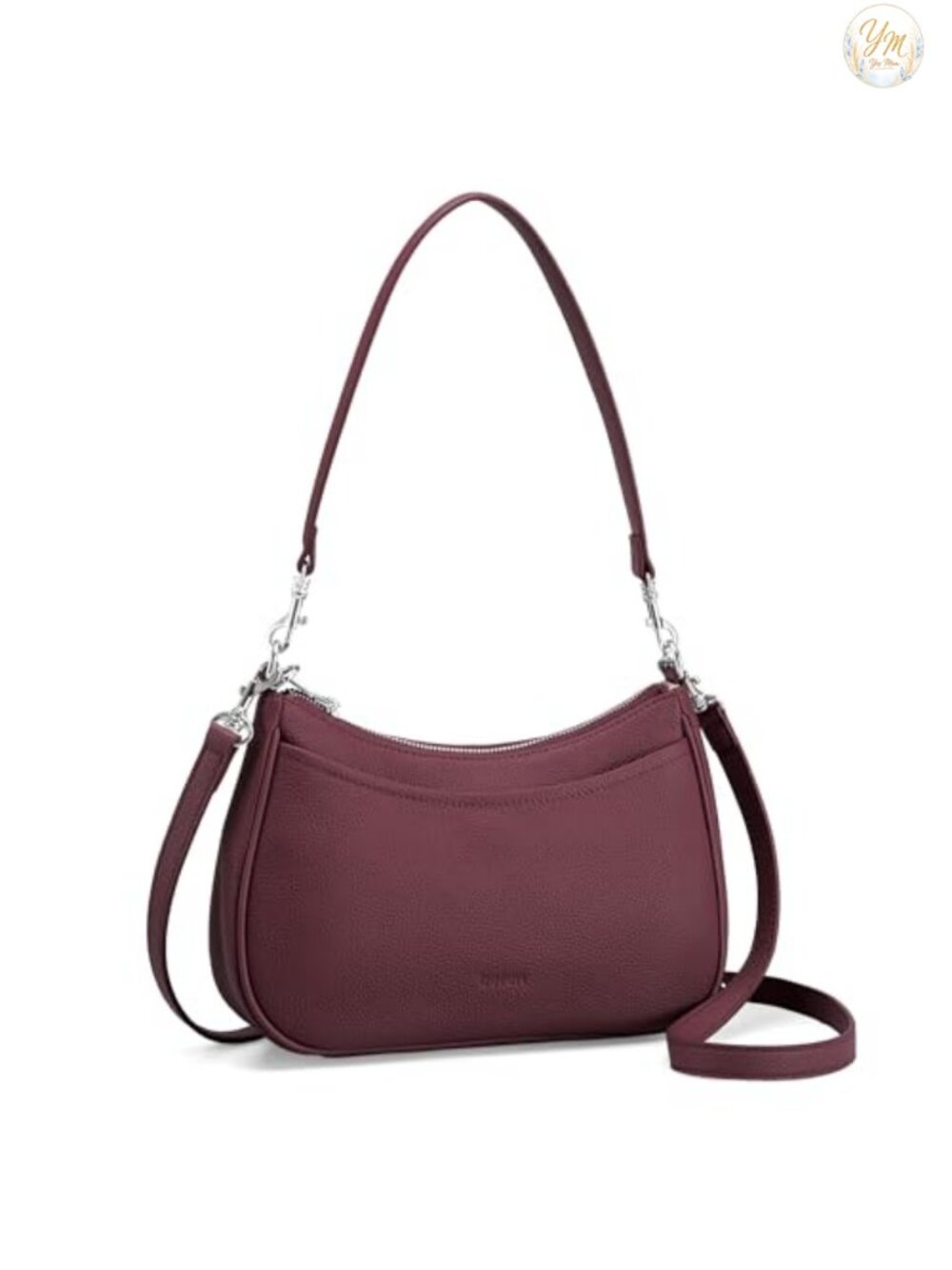 Genuine Leather Hobo Crossbody Bag Women Anti Theft Handbag with Lock 2 Straps